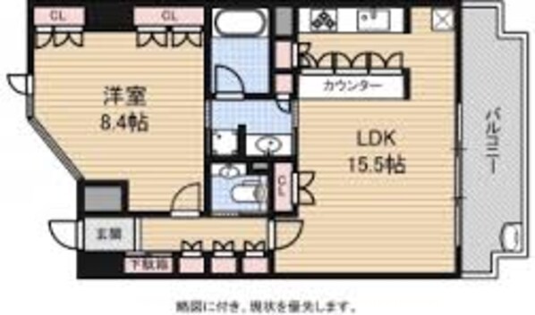 リーガル西天満Ⅱの物件間取画像